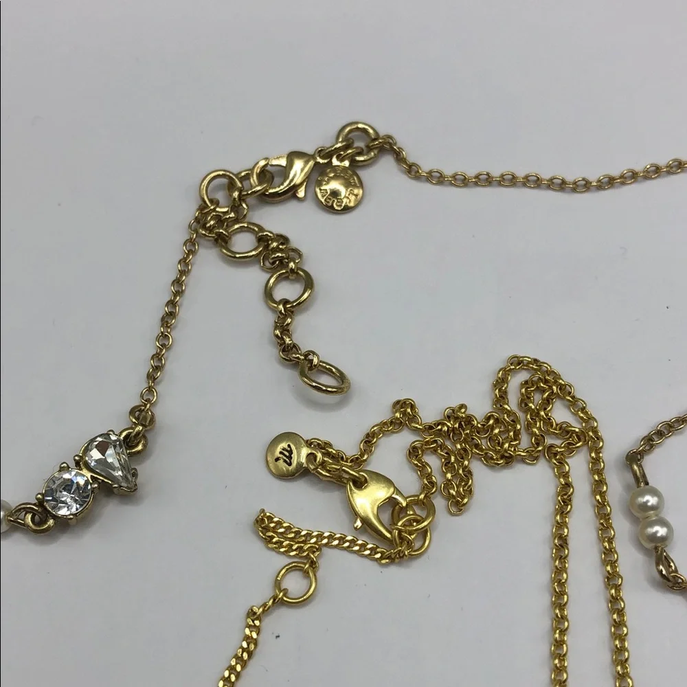 J.crew Madewell Layered Look 2 Chain Gold Necklaces Curated Bundle - Picture 5 of 6